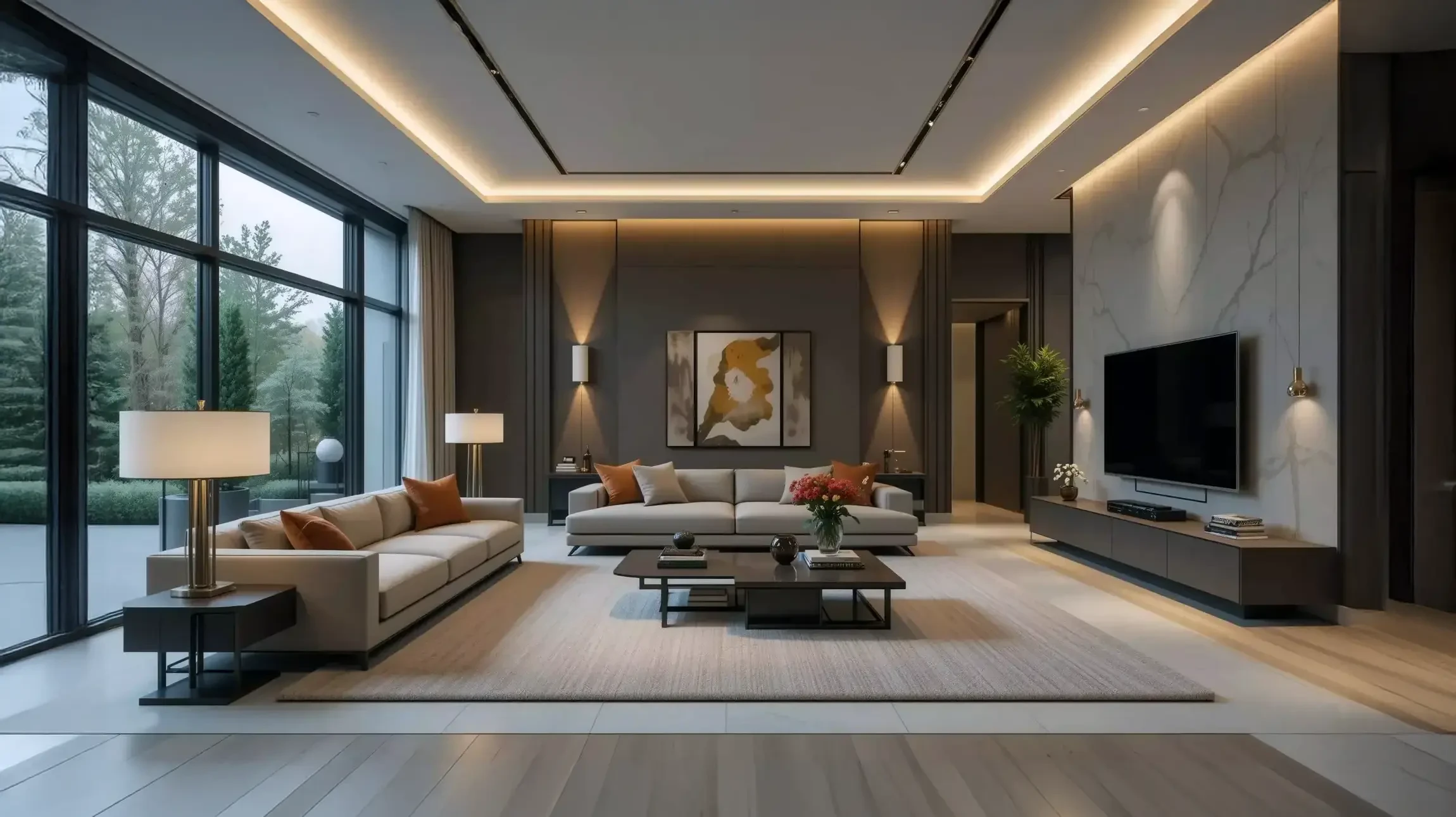 Femme utilisant un casque de réalité virtuelle, bras levés en interaction, expression d'émerveillement