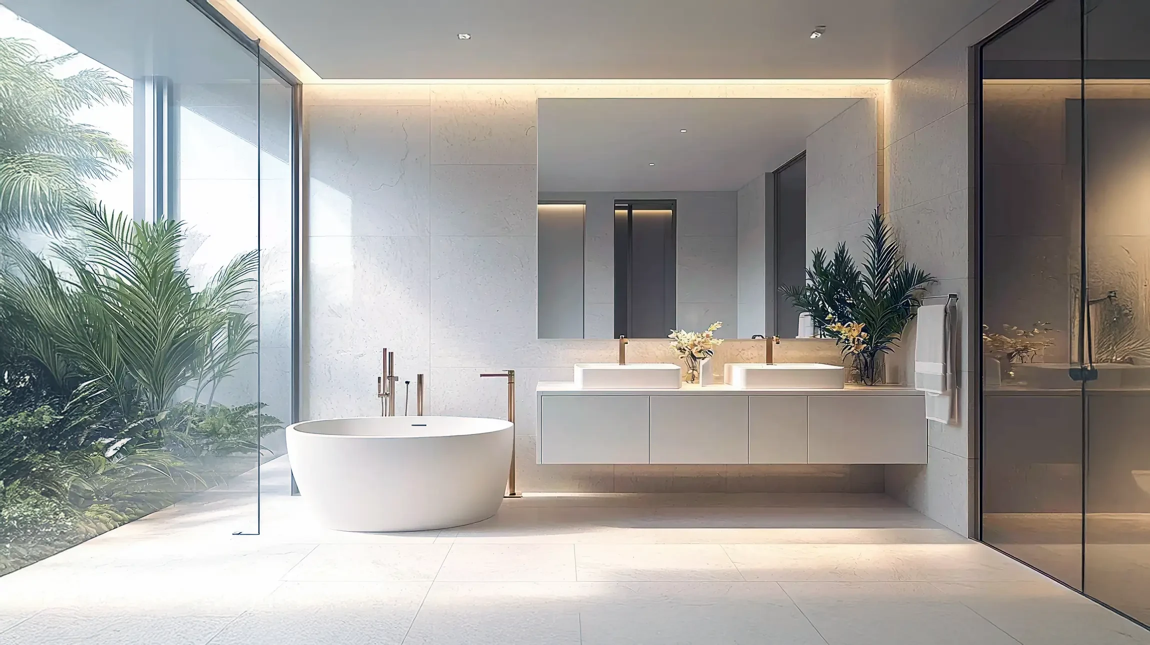 Salon moderne avec canapé d'angle gris, coussins géométriques noir et blanc, accent turquoise